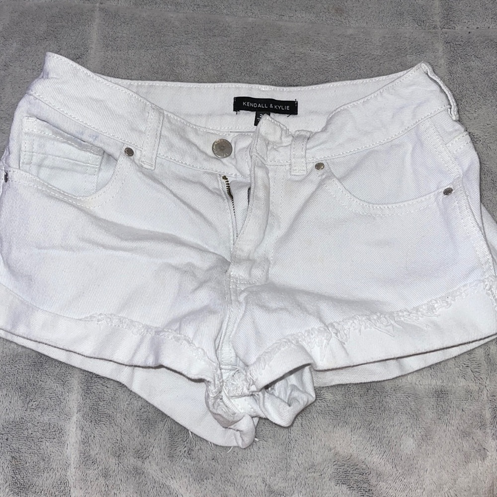 kendall and kylie white jean shorts